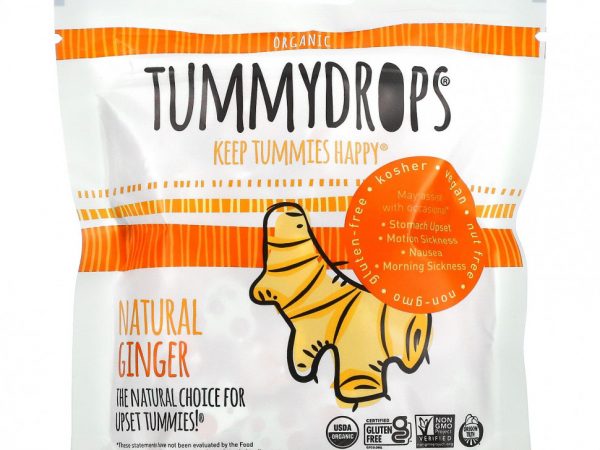 Tummydrops, Органический, натуральный имбирь, 33 пастилки, 105 г (3,7 унции)