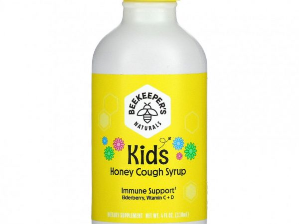Beekeeper's Naturals, Kids, медовый сироп от кашля, 118 мл (4 жидк. Унции)