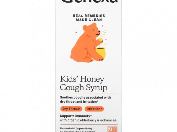 Genexa, Kid's Honey, сироп от кашля, для детей от 1 года, органический мед, 118 мл (4 жидк. Унции)