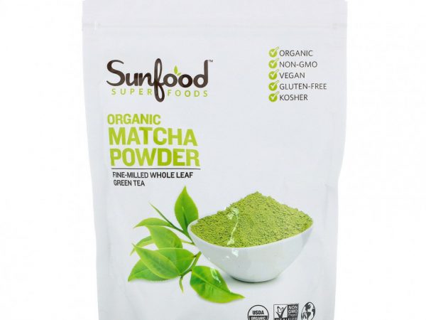 Sunfood, Superfoods, органический матча в порошке, 113 г (4 унции)