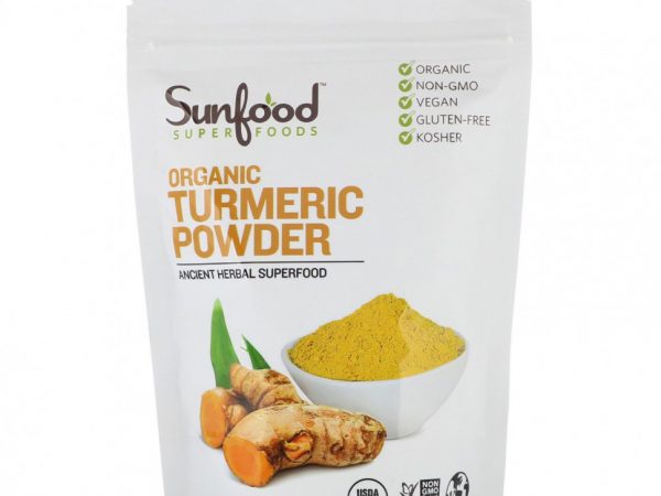 Sunfood, Органическая куркума в порошке, 113 г (4 унции)