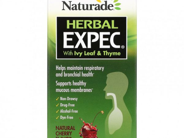 Naturade, Herbal EXPEC с листьями плюща и чабрецом, натуральная вишня, 125 мл (4,2 жидк. Унции)