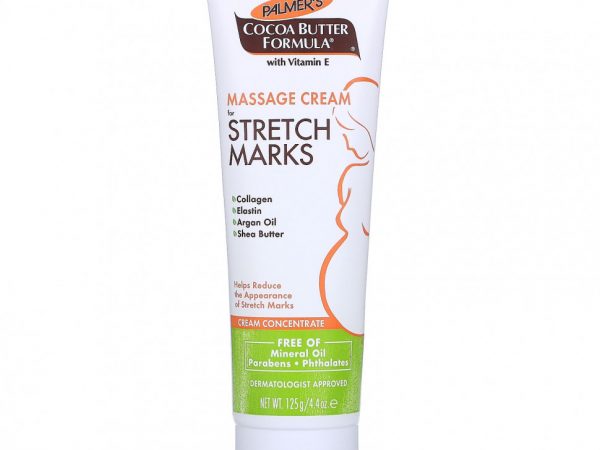 Palmer's, Формула с маслом какао, массажный крем против растяжек, 4,4 унции (125 г)