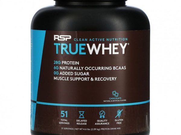 RSP Nutrition, TrueWhey, шоколад, 2,09 кг (4,6 фунтов)