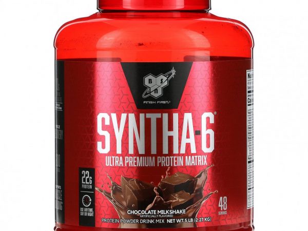 BSN, Syntha-6, белковая матрица ультрапремиум, шоколадный молочный коктейль, 2,27 кг