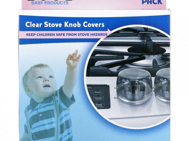 Jool Baby Products, Прозрачные крышки ручек для плит, 5 шт.
