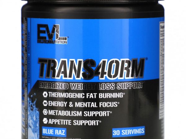 EVLution Nutrition, Trans4orm, Blue Raz, 5,10 унций (144 г)