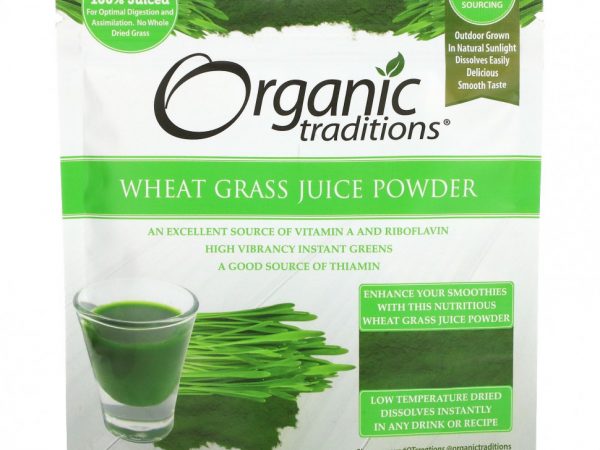 Organic Traditions, Порошок сока из ростков пшеницы, 150 г (5,3 унции)