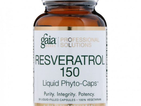 Gaia Herbs Professional Solutions, Ресвератрол 150, 50 капсул, заполненных жидкостью