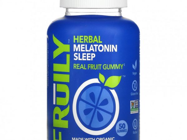 Fruily, Herbal Melatonin Sleep, Mixed Fruit , 50 Gummies