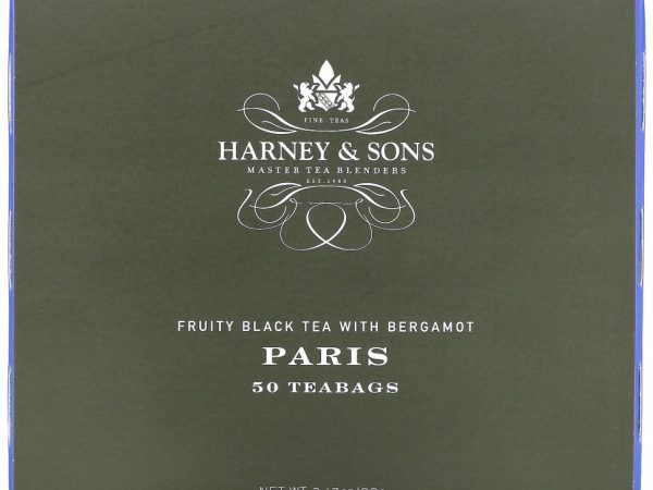 Harney & Sons, Paris, Черный фруктовый чай с бергамотом, 50 чайных пакетиков, 3,17 унции (90 г)