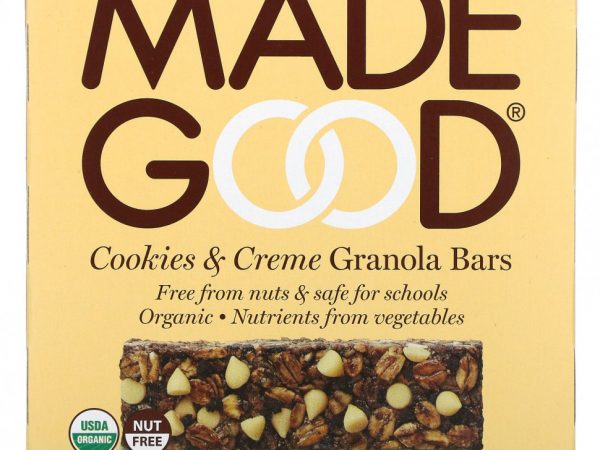 MadeGood, Батончик-гранола, печенье и крем, 6 батончиков, 24 г (0,85 унции)
