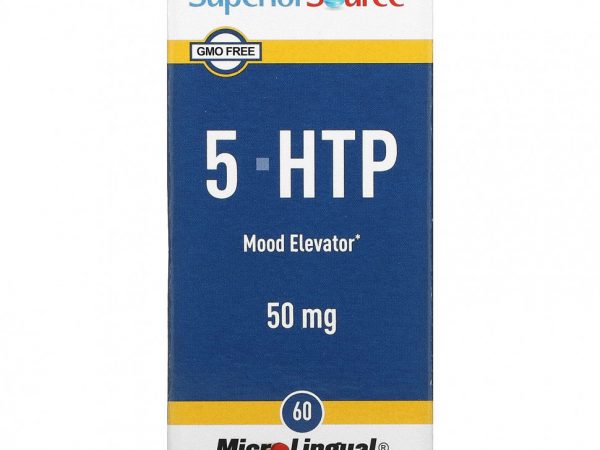 Superior Source, 5-HTP (5-гидрокситриптофан), 50 мг, 60 быстрорастворимых таблеток MicroLingual