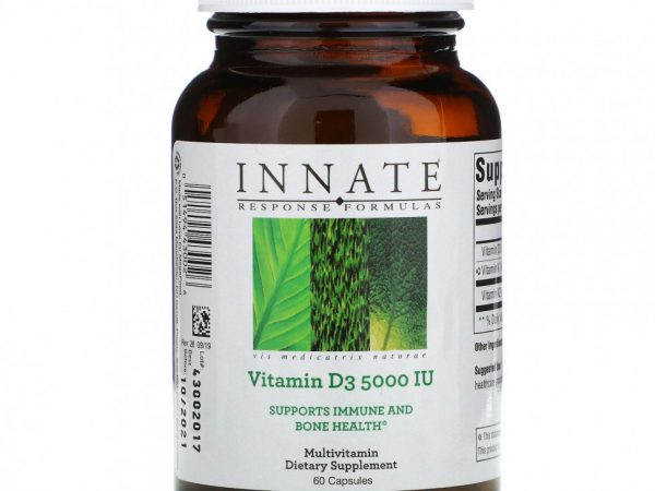 Innate Response Formulas, витамин D3, 5000 МЕ, 60 капсул