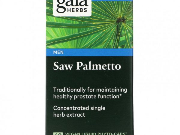 Gaia Herbs, сереноя, для мужчин, 60 веганских капсул Liquid Phyto-Caps