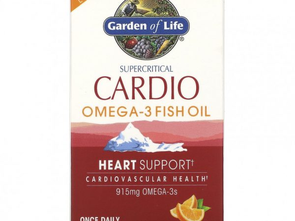 Minami Nutrition, Supercritical Cardio, рыбий жир с омега-3, апельсиновый вкус, 915 мг, 60 капсул