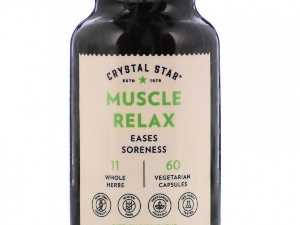 Crystal Star, Muscle Relax, для расслабления мышц, 60 вегетарианских капсул