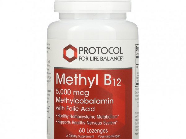 Protocol for Life Balance, Метил B12, 5000 мкг, 60 пастилок