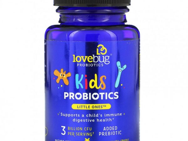 LoveBug Probiotics, Little Ones, пробиотики для детей, 3 млрд КОЕ, 60 шариков, которые легко глотать