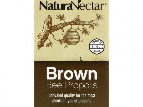 NaturaNectar, Brown Bee Propolis, 60 вегетарианских капсул
