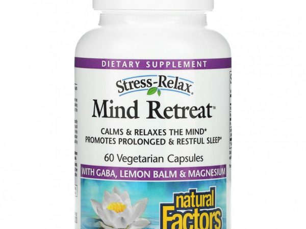 Natural Factors, Stress-Relax, Mind Retreat, 60 вегетарианских капсул