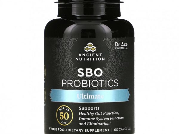 Dr. Axe / Ancient Nutrition, SBO Probiotics, Ultimate, 50 млрд КОЕ, 60 капсул