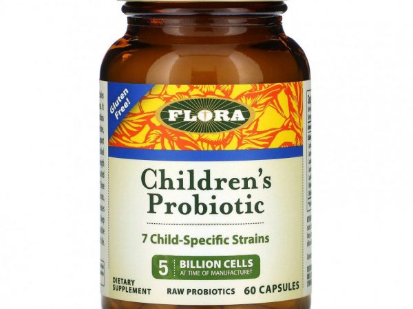 Flora, Children's Probiotic, 60 капсул