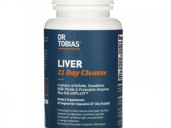 Dr. Tobias, Liver 21 Day Cleanse, 63 вегетарианские капсулы