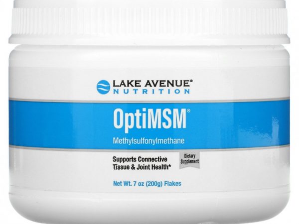 Lake Avenue Nutrition, OptiMSM, растворимый метилсульфонилметан, в виде хлопьев, 200 г (7 унций)