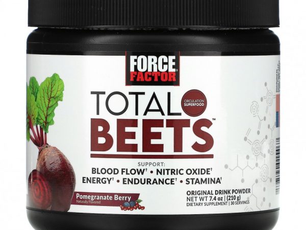 Force Factor, Total Beets, оригинальный напиток в порошке, свекла и ягоды граната, 210 г (7,4 унции)