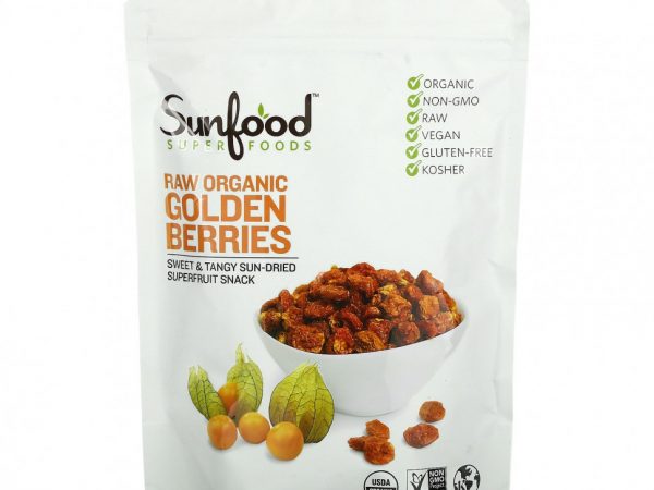 Sunfood, Необработанные органические золотые ягоды, 227 г (8 унций)