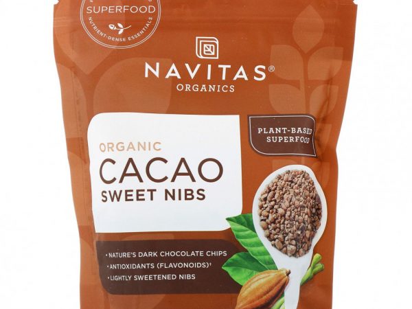 Navitas Organics, Органические сладкие перья какао, 227 г (8 унций)
