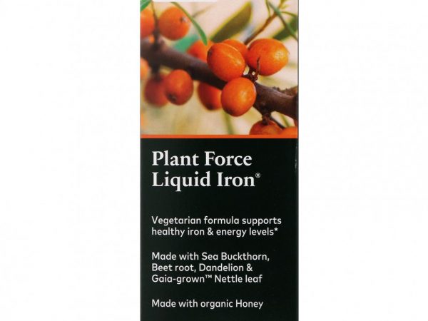 Gaia Herbs, Plant Force Liquid Iron, 250 мл (8,5 жидк. унций)
