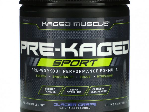 Kaged Muscle, PRE-KAGED Sport, предтренировочная формула, ледниковый виноград, 264 г (9,31 унции)
