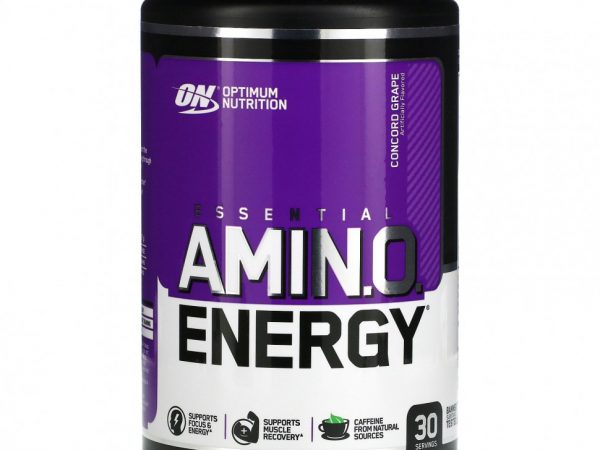 Optimum Nutrition, Essential Amin.O. Energy, виноград «Конкорд», 270 г (9,5 унции)