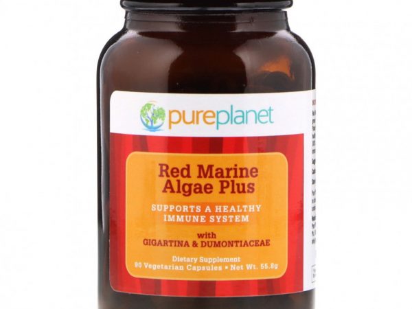 Pure Planet, Red Marine Algae Plus, 90 вегетарианских капсул
