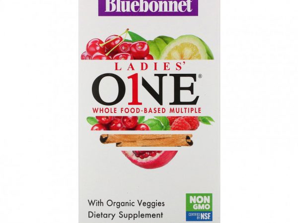 Bluebonnet Nutrition, Ladies 'ONE, комплекс на основе цельных продуктов, 90 растительных капсул