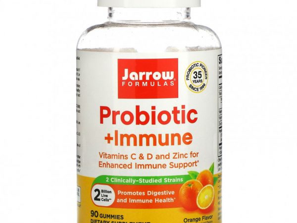 Jarrow Formulas, Probiotic + Immune, апельсин, 90 жевательных таблеток