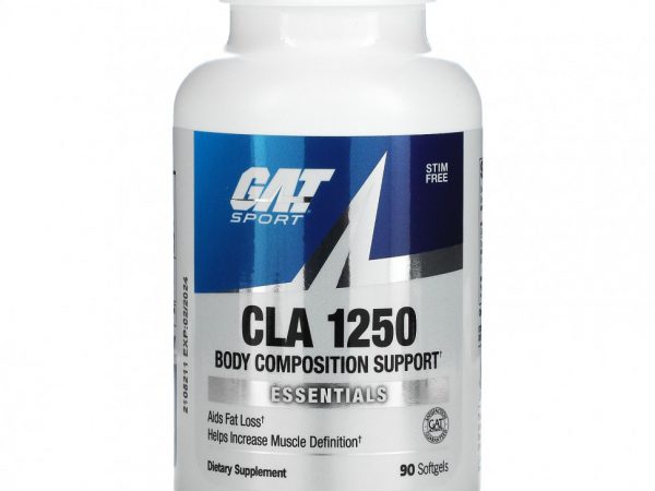 GAT, CLA 1250 (конъюгированная линолевая кислота), 90 мягких желатиновых капсул с жидкостью