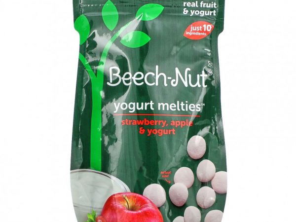 Beech-Nut, Yogurt Melties, клубника, этап 3, яблоко и йогурт, 28 г (1 унция)