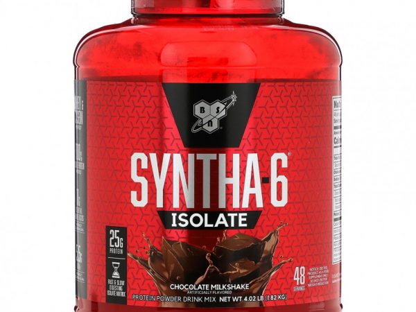 BSN, Syntha-6 Isolate, Protein Powder Drink Mix, Chocolate Milkshake, 4.02 lbs (1.82 kg)