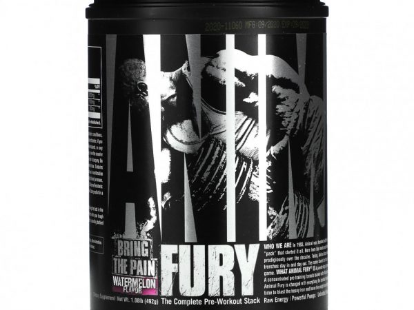 Universal Nutrition, Animal Fury, добавка перед тренировкой, арбуз, 492 г (1,08 фунта)