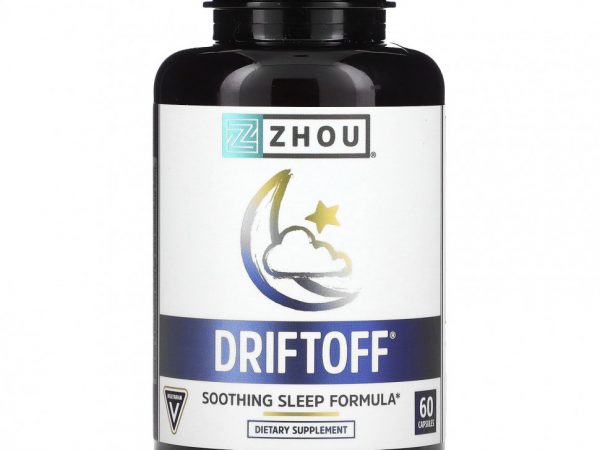 Zhou Nutrition, Driftoff, успокаивающая формула для сна, 60 капсул