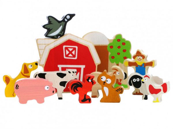 Begin Again Toys, Balance Barn, набор для игр на ферме, для детей от 2 лет, набор из 12 предметов