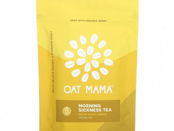 Oat Mama, Morning Sickness Tea, лимонный имбирь Мейера, без кофеина, 14 чайных пакетиков, 32 г