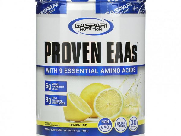 Gaspari Nutrition, Проверенные EAA, лимонный лед, 390 г (13,75 унции)