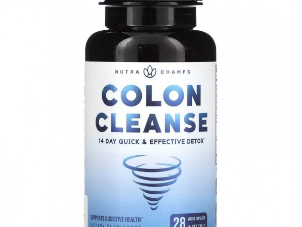 NutraChamps, Colon Cleanse, 28 растительных капсул