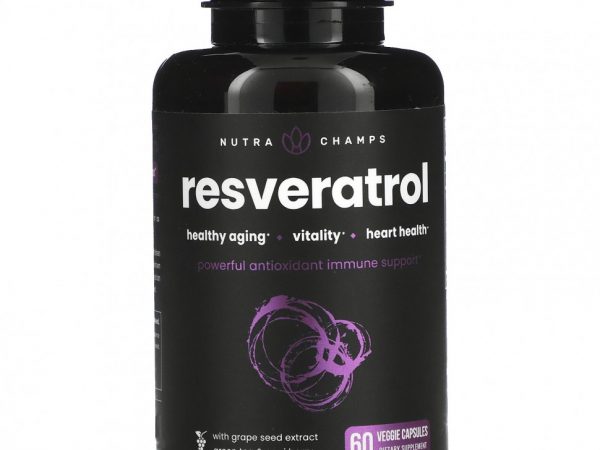 NutraChamps, Resveratrol, 60 Veggie Capsules