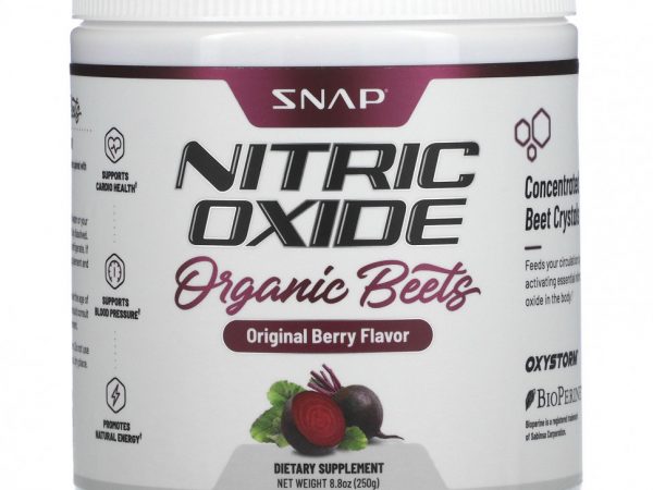 Snap Supplements, Оксид азота, органическая свекла, оригинальные ягоды, 250 г (8,8 унции)