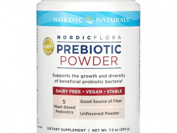 Nordic Naturals, Пребиотик Nordic Flora в порошке, без добавок, 204 г (7,2 унции)